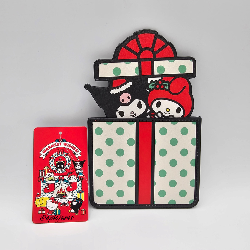 Sanrio My Melody & Kuromi Holiday Gift Peeking Cardholder New